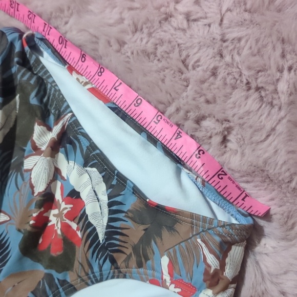 PINKBLUSH Blue Tropical Print One Piece Maternity Swimsuit ~ NWOT - Picture 13 of 13